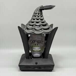 Vintage Gemmy Animated Head Lights Skull Lantern Sound Animated Halloween Decor